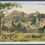 Eisenach Der Karthausgarten Blick zur Wartburg, ungebraucht (AK5060)
