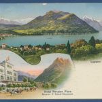 Lugano-Paradiso Hotel Pension Flora, gelaufen 1929 (AK5107)