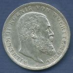 Württemberg 3 Mark 1910 F, König Wilhelm II., J 175 vz (m6782)