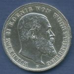 Württemberg 3 Mark 1914 F, König Wilhelm II., J 175 vz/vz+ (m6781)