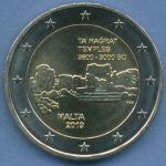 Malta 2 Euro 2019 Tempel Ta Hagrat, vz/t (m5067)