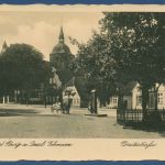 Ostseebad Burg auf Fehmarn Breitestraße, gelaufen 1931 (AK5245)