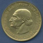 Westfalen 5 Millionen Mark 1923 vergoldet, Freiherr v. Stein, J N22 vz (m6800)
