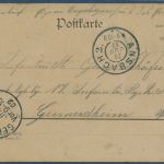 Gruß aus Ansbach St. Johanniskirche, gelaufen 1902, Einriß (AK5346)