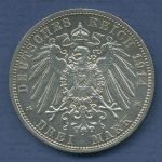 Preußen 3 Mark 1914 A, Kaiser Wilhelm II. in Uniform, J 113 vz (m6830)
