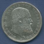 Württemberg 5 Mark 1904 F, König Wilhelm II., J 176 ss (m6829)