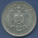 Württemberg 3 Mark 1911 F Silberhochzeit Wilhelm u. Charl., J 177 vz + (m6842)