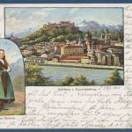 Salzburg vom Kapuzinerberg, gelaufen 1900 (AK5487)