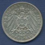 Hamburg 3 Mark Silber 1909 J, Wappen der Hansestadt, J 64 ss+ (m2466)