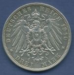 Bayern 3 Mark 1910 D, König Otto, J 47 ss/ss+ (m3997)