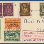 Dt. Reich 235/37 auf Flugpost-Postkarte 1923 München - Nürnberg (X41277)
