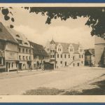Sandersleben Markt Schweineschlachterei, gelaufen 1933 (AK5658)