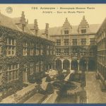Antwerpen Museum Plantin Innenhof, gelaufen als Feldpost (AK5652)