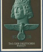 Dt. Reich 1938 Tag der Deutschen Kunst Privatpostkarte PP 127C33 SST (X41388)