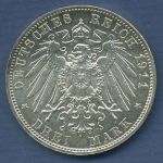 Bayern 3 Mark 1911 D, Prinzregent Luitpold, J 49 vz/st (m6863)