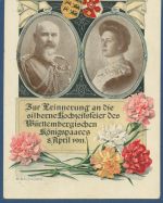 Dt. Reich 1911 Silberne Hochzeit Blumentag PP 27C105 gebraucht (X41442)