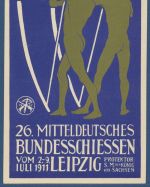 Dt. Reich 1911 Mitteldt. Bundesschiessen Leipzig PP 27C113 ungebraucht (X41439)