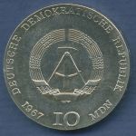 DDR 10 Mark 1967 Kollwitz, Randschrift 3 x 10 Mark, zu J 1519 vz (m6872)