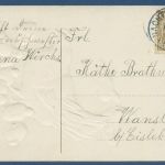 Fröhliche Ostern Henne mit Küken Prägekarte, gelaufen 1911 (AK5617)