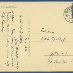 Frohe Ostern Häsin und Zwerg mit Zigarre, gelaufen 1936 (AK5618)