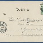 Fröhliche Ostern Mädchen mit Hasen und Osterei, gelaufen 1902 (AK5605)