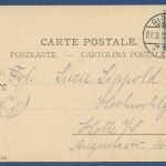 Fröhliche Ostern Mädchen und Hase auf einer Bank, gelaufen 1902 (AK5601)