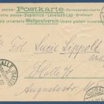 Zwei Katzen, eine mit Stola Prägekarte, gelaufen 1902 (AK5622)