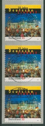 Bund 2010 Deutsche Einheit Rollenende sk 2822 5er-Streifen mit Nr. TOP-Stempel
