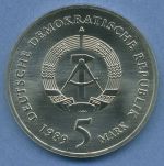 DDR 5 Mark 1989 Katharinenkirche Zwickau, J 1626 vz/st (m4847)