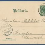 Frohes Osterfest Frau Hase bemalte Ostereier, gelaufen 1900 (AK5667)