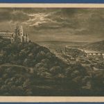 Heidelberg im Mondschein von der Terrasse, gelaufen 1922 (AK5662)