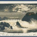 Gruss vom Rheinfall bei Mondschein Schaffhausen, gelaufen 1899 (AK5579)