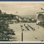 Ostseebad Zinnowitz auf Usedom Konzertplatz Promenade, gelaufen 193? (AK5565)