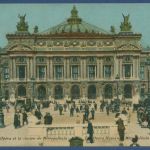 Paris Opernhaus mit Metro-Station, gelaufen 1921 (AK5535)