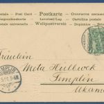 Fröhliche Pfingsten Blüten Sonnenaufgang, gelaufen 1901 (AK5665)