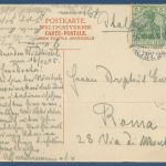 Fröhliche Weihnachten Junge mit Bauchladen, gelaufen 1905 nach Italien (AK5719)