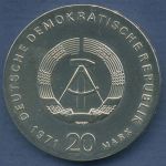 DDR 20 Mark 1971 Liebknecht und Luxemburg, J 1533 vz (m6891)