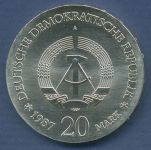 DDR 20 Mark 1987 750 Jahre Berlin Stadtsiegel, J 1617 st (m6893)