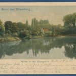 Straßburg im Elsaß Partie in der Orangerie, gelaufen 1901 (AK5876)