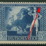 Deutsches Reich 1942 Postkongreß Wien mit Plattenfehler 820 I postfrisch