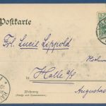 Halle an der Saale Posthof, gelaufen 1902 (AK5921)