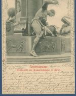 Berlin Siegfriedgruppe Rückansicht des Bismarckdenkal, gelaufen 1902 (AK5913)