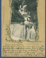 Kassel Wilhelmshöhe Neuer Wasserfall, gelaufen 1904 (AK5920)