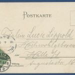 Gruss aus Breslau Universität Rathaus, gelaufen 1901 (AK5899)