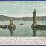 Hafeneinfahrt in Lindau am Bodensee, gelaufen 1902 (AK5891)