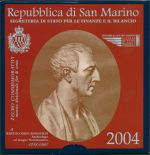 San Marino 2 Euro 2004 Bartolomeo Borghesi, im original Folder, st (m1437)
