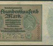 Dt. Reich 500000 Mark 1923, DEU-99a, Serie J, gebraucht (K1771)