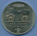 DDR 5 Mark 1990 Postwesen Postkutsche, J 1631 vz/st (m4845)