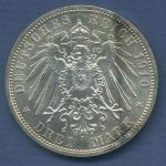 Sachsen-Weimar-Eisenach 3 Mark 1910 A, Hochzeit Wilh. Ernst, J 162 vz/st (m6909)
