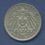 Mecklenburg-Schwerin 2 Mark 1904 A, Hochzeit, J 86, vz (m6910)